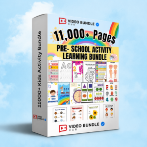 Video Bundle Hub 11,000+ Vibrant Printable Worksheets, Especially for Nursery & Preschool
